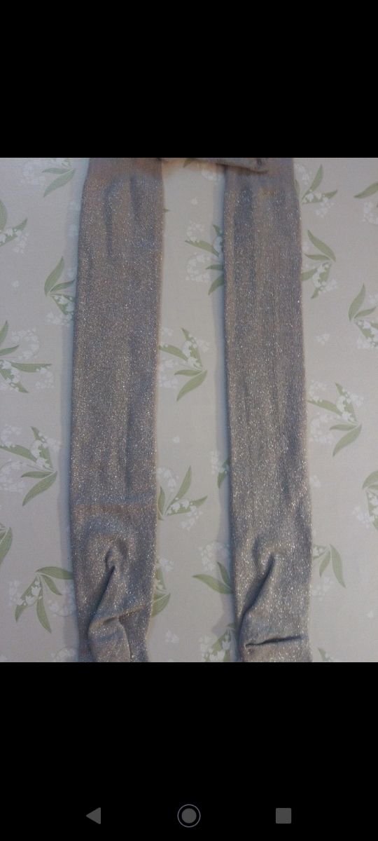 BOBOLI CHICO Leotardo, grigio con glitter, 8 anni