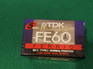 TDK Stereo Cassette FE60 NUOVE pacchetto da 5
