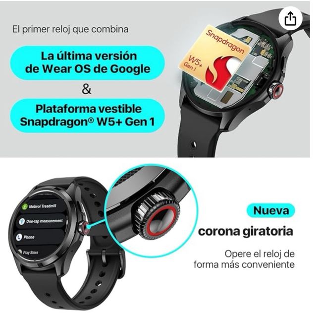 Ticwatch Pro 5 Android Smartwatch negro