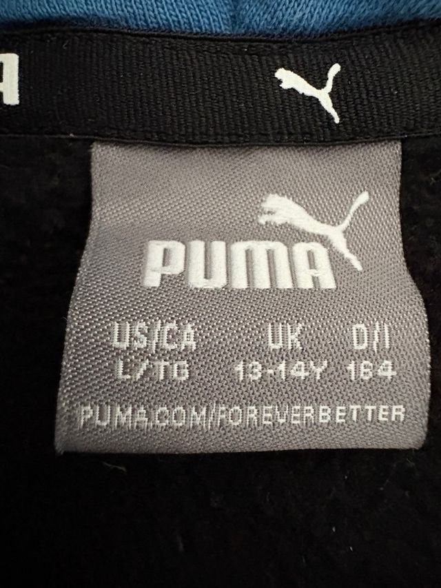 Felpa con cappuccio Puma taglia 13 e 14 anni