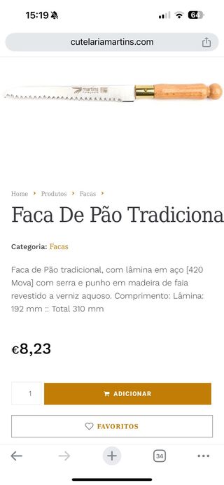 Faca de pao Martins