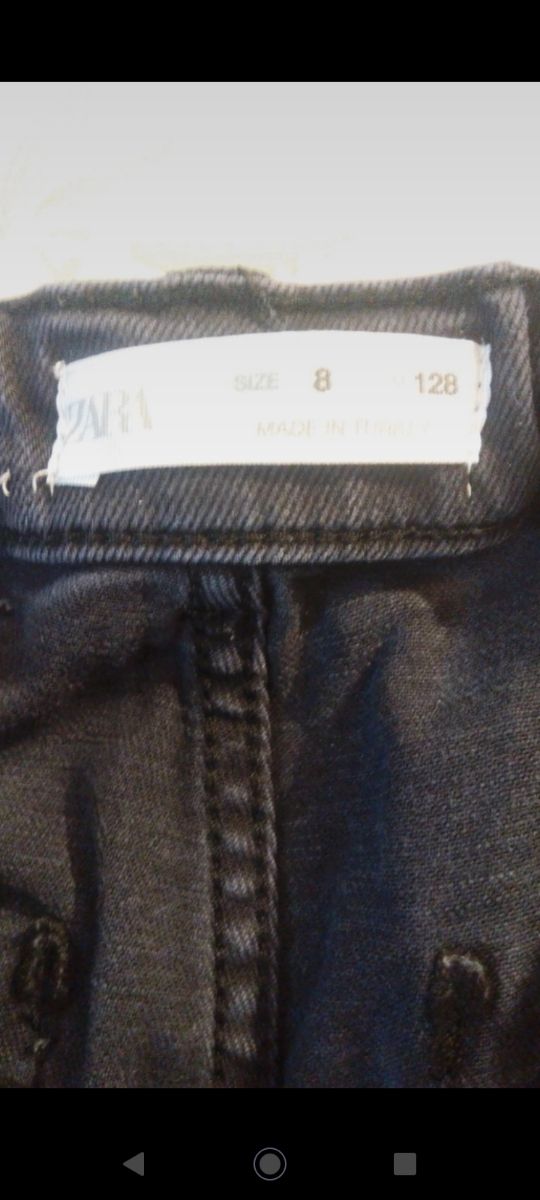 Jeans neri, ZARA, 8 anni-128 cm