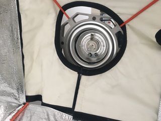 Flash de estudio con ventana softbox