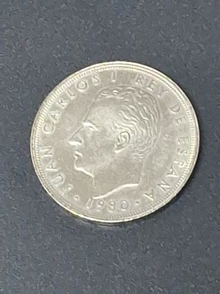 Numismática, moneda de 25 pesetas 1980