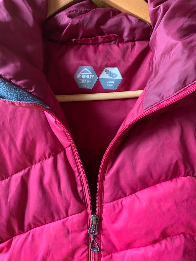 Chaleco plumas niña