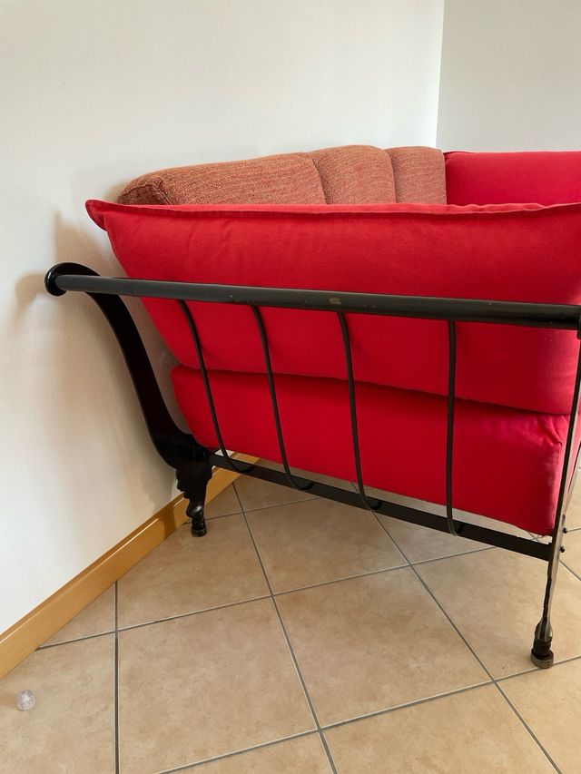 Divano dormeuse in ferro battuto