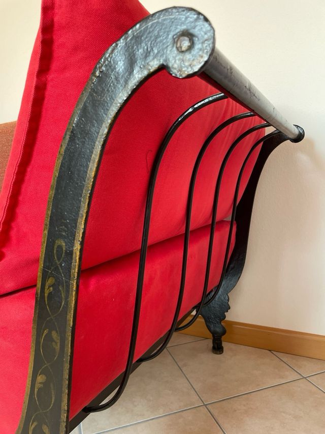 Divano dormeuse in ferro battuto