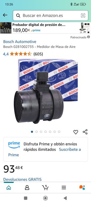 Caudalímetro  para Seat y audi