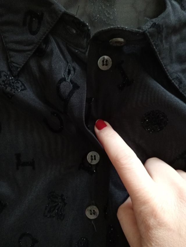 Camicia trasparente Rocco barocco