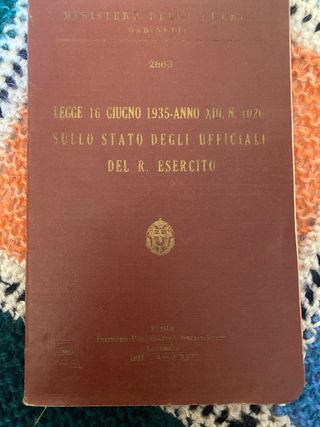 Ministero della guerra 1935