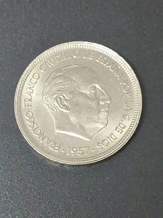 Moneda de 50 pesetas año 1957*59