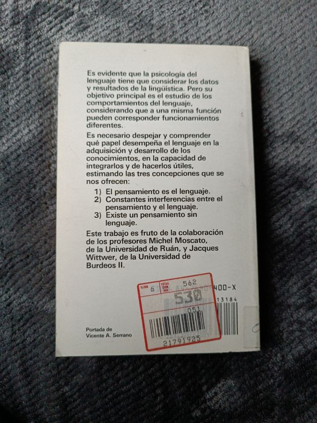 Libro "Psicología del lenguaje"