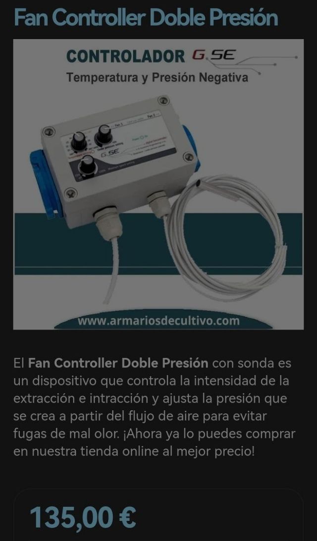 Fan Controller Doble Presión