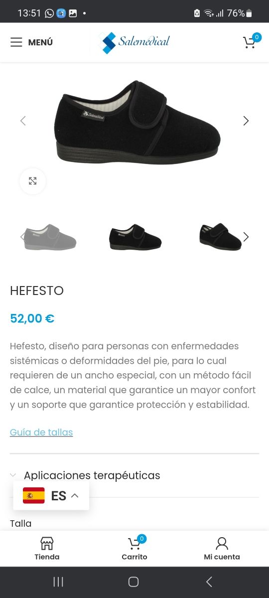 Zapato ancho especial