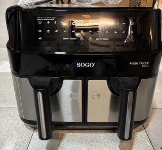 Freidora de aire cesta doble Sogo negra