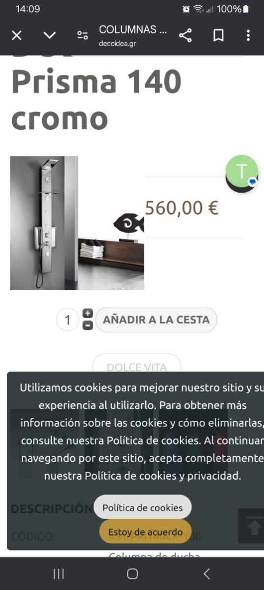 Ducha....espetanular mira  la   foto y sueña t