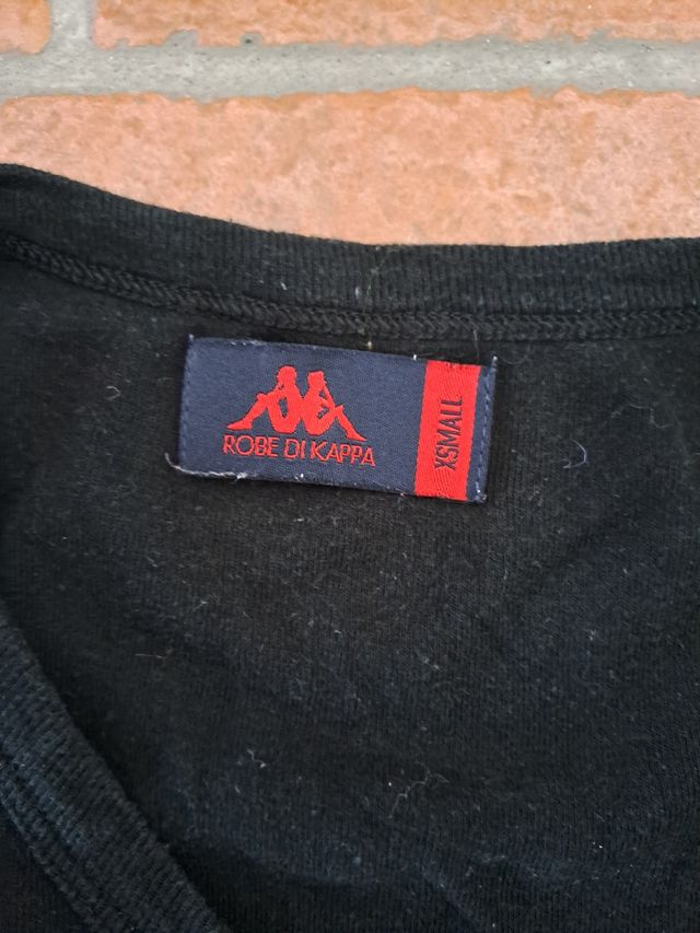 T-shirt nera Robe di kappa donna tg. XS