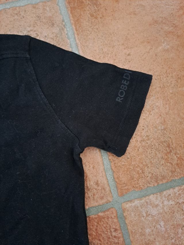 T-shirt nera Robe di kappa donna tg. XS