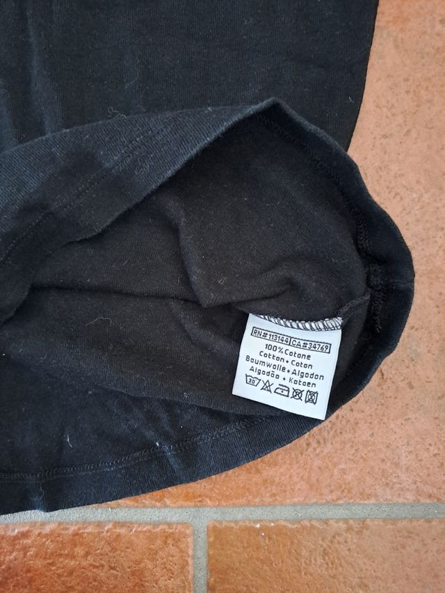 T-shirt nera Robe di kappa donna tg. XS