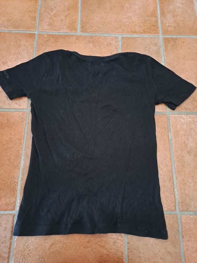 T-shirt nera Robe di kappa donna tg. XS