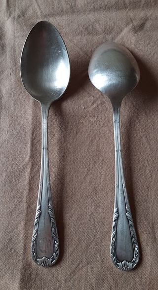 Cubiertos de alpaca antiguos