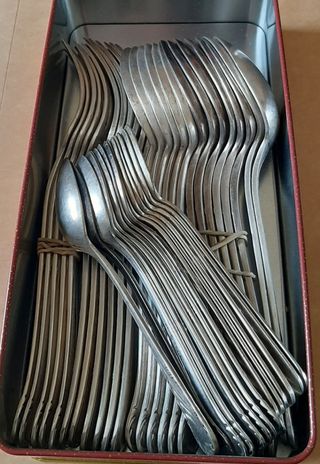 Cubiertos de alpaca antiguos