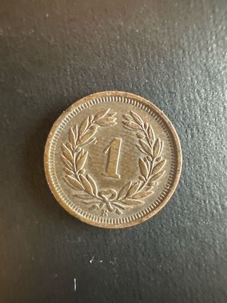 Moneda suiza 1 centimo 1914