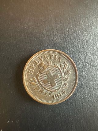 Moneda suiza 1 centimo 1914
