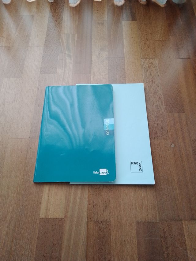 Libretas nuevas de doble pauta