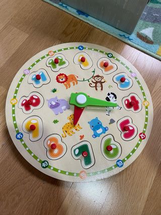 Reloj puzzle madera