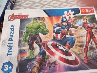 Lote puzzles Superhéroes, Pokemon, Cars.