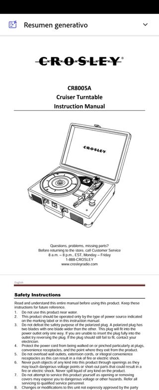 Tocadiscos Crosley