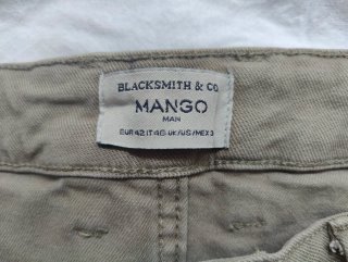Pantalones vaqueros caqui Mango Man slim