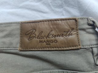 Pantalones vaqueros caqui Mango Man slim