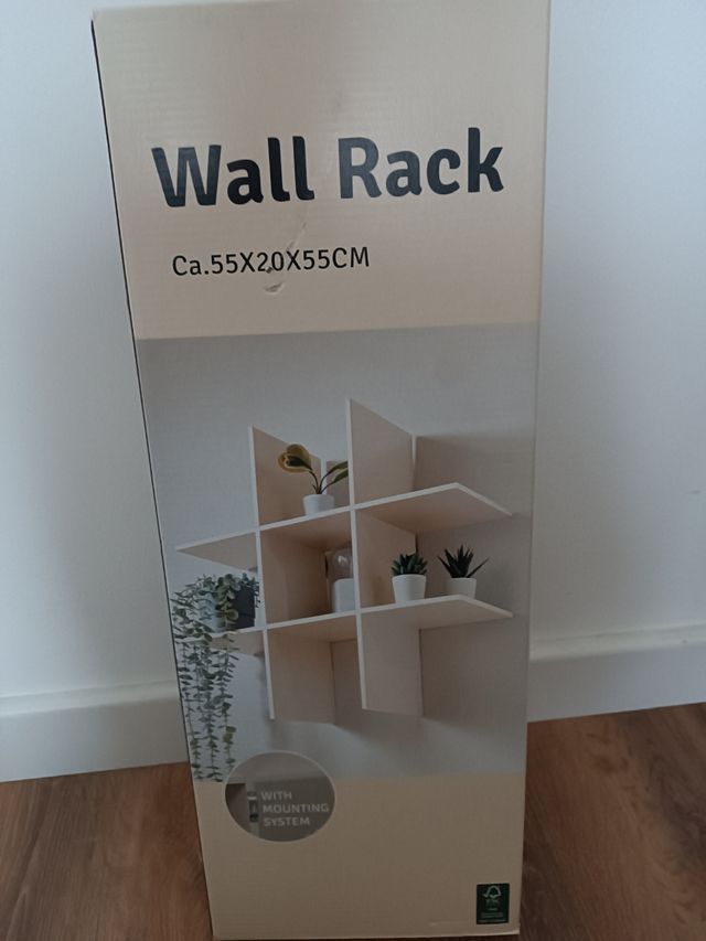 Estantería estante de pared blanca