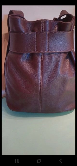 Bolso Bombonera de auténtica piel Nuevo