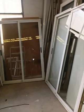 Puertas corredizas aluminio blanco