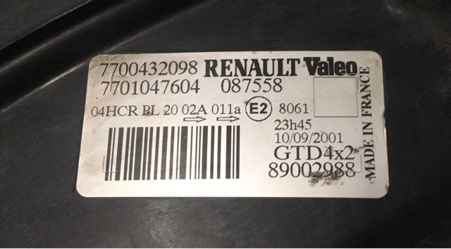 Foco delantero Izquierdo Renault Scenic 1 (2002)