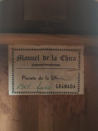 Guitarra clásica Manuel de la Chica 1964