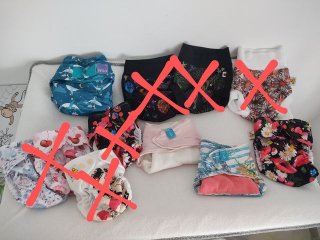 4 Pañales de tela reutilizables