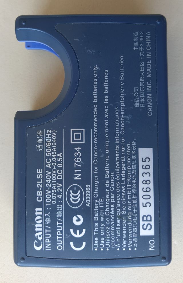 Carregador Baterias Canon CB-2LSE