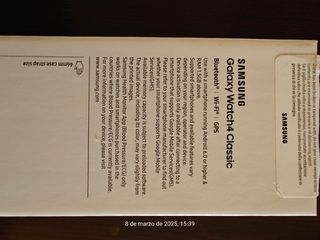 Samsung Galaxy watch 4 clàssic