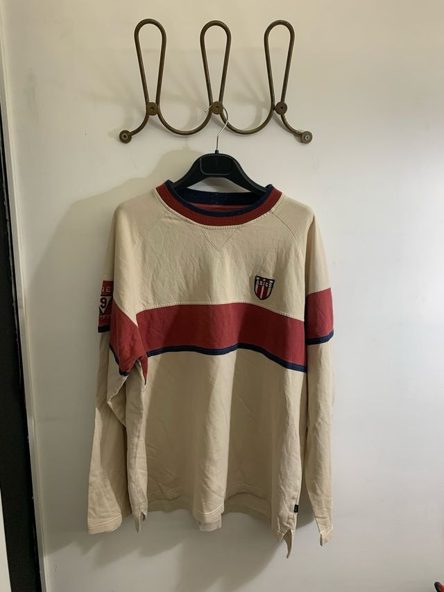 maglia maniche lunghe asics vintage girocollo