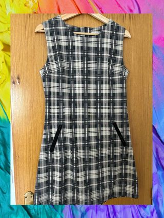 Vestido Cuadros Diseño Italiano