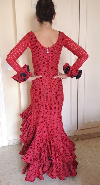 Traje de flamenca rojo XS