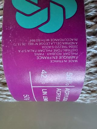 10 gomitoli di filato misto lino. Philda