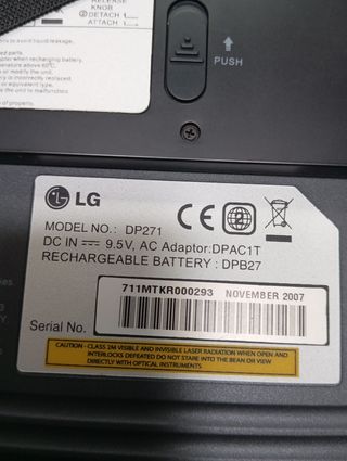 DVD LG PORTÁTIL