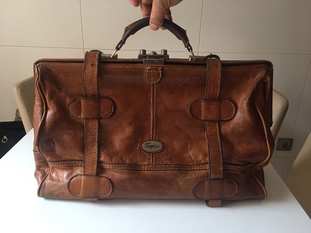 Bolso viaje cuero tamaño mediano