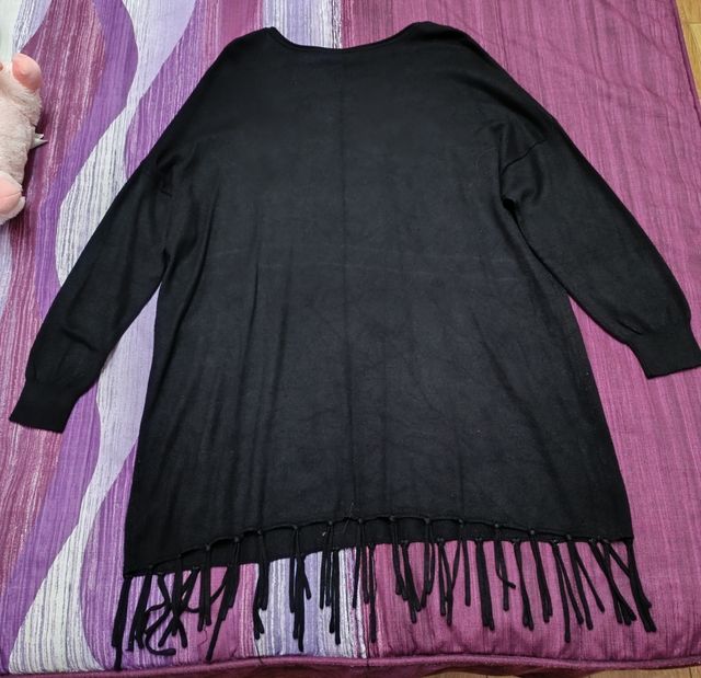 Vestido negro de punto