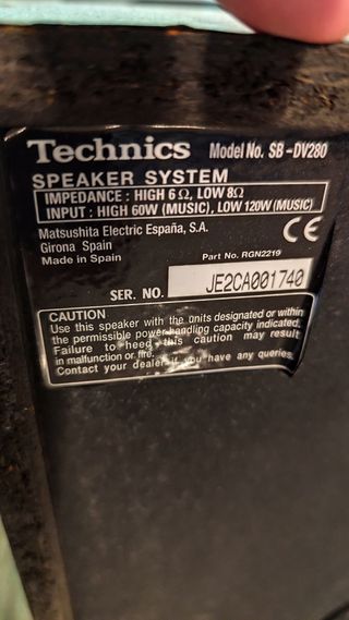 Casse audio dolby surround 5.1  technics 